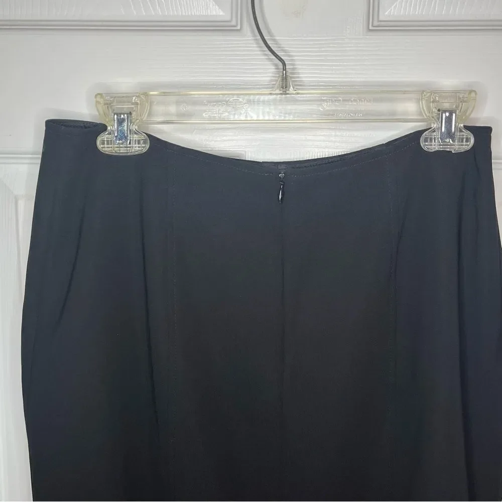 Peck & Peck Black Flared Knee Length Skirt Work Careerwear 8 - Picture 8 of 10